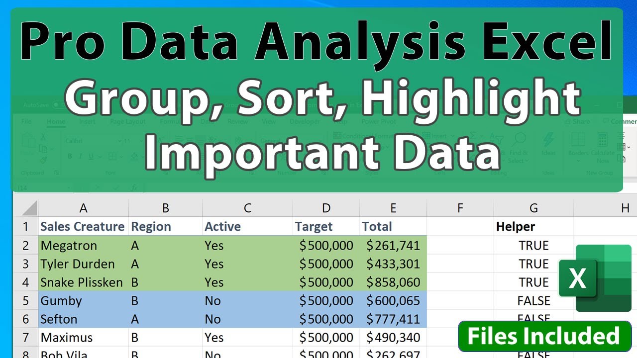 Advanced Excel Analysis Tip: Highlight Sort and Group the Top / Bottom Performers in a List in Excel