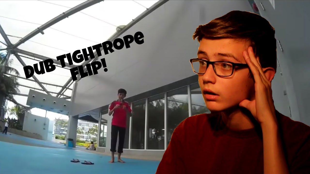 FIRST DOUBLE TIGHTROPE FLIP!? Dave Cher Reacts #2
