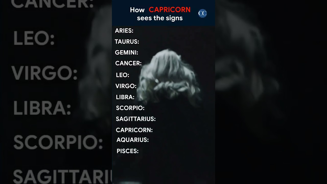 How CAPRICORN sees the signs🤨♑😆
