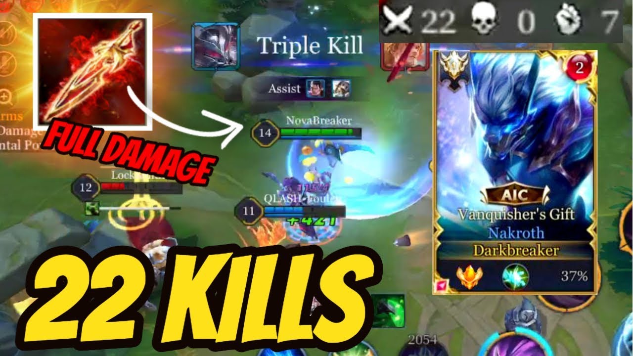 TOP 1 NAKROTH 22 KILLS PRO GAMEPLAY!  | AoV | 傳說對決 | RoV | Liên Quân Mobile