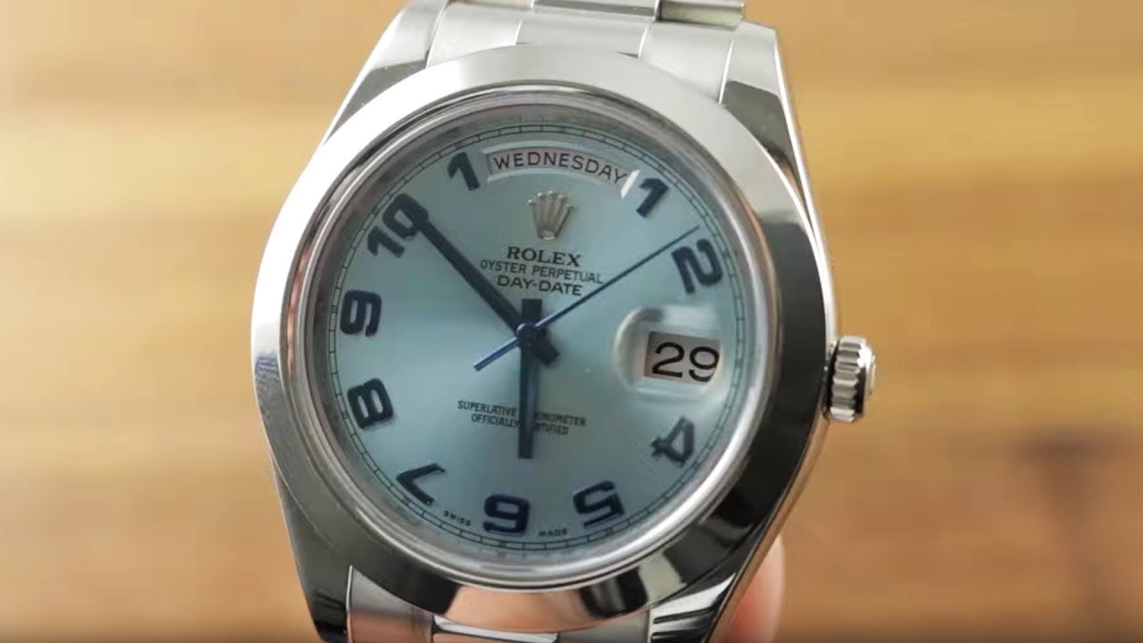 Rolex Day-Date II ICE BLUE 218206 Rolex Watch Review