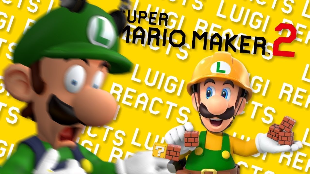 Реакция Луиджи - SUPER MARIO MAKER 2 TRAILERRR