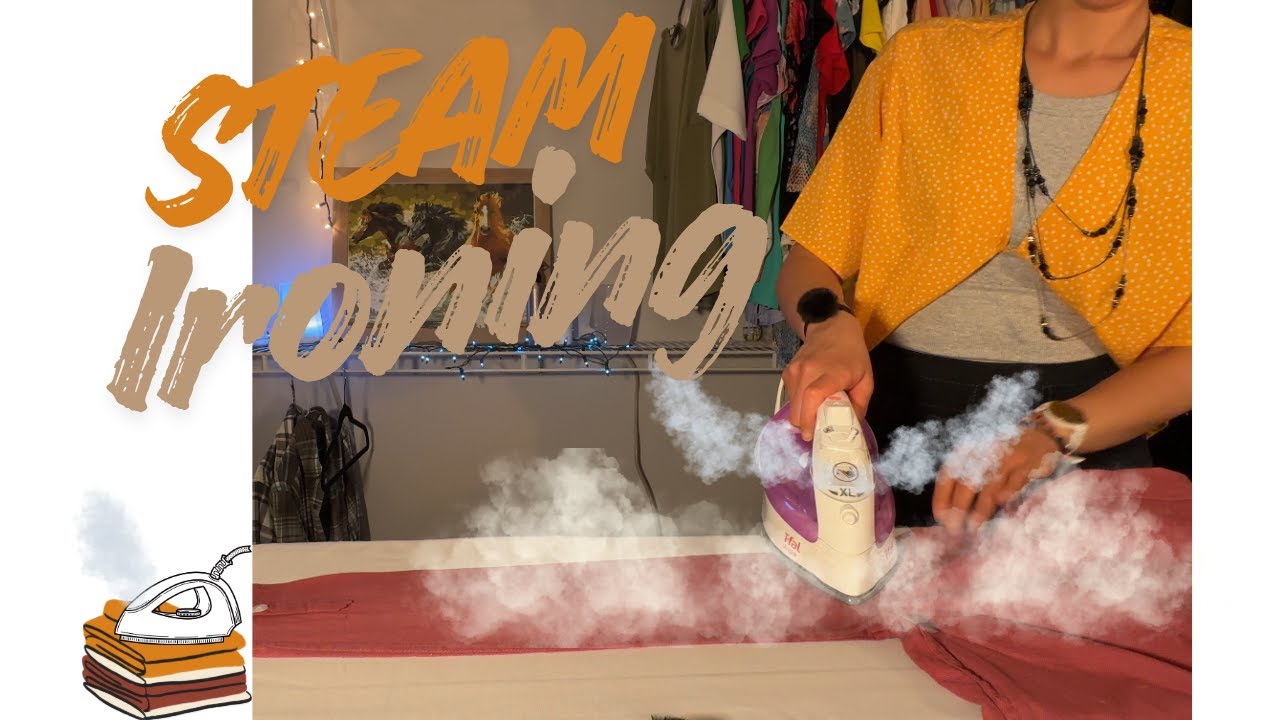 Steam Ironing #asmr #ironingclothes #steamiron #notalking #relaxing #ironing