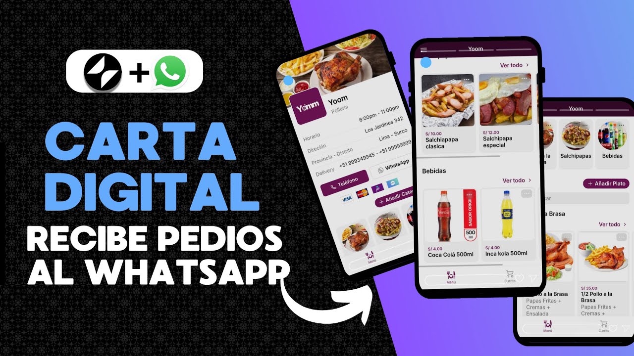 Cómo recibir pedidos en WhatsApp con una Carta Digital en Glide