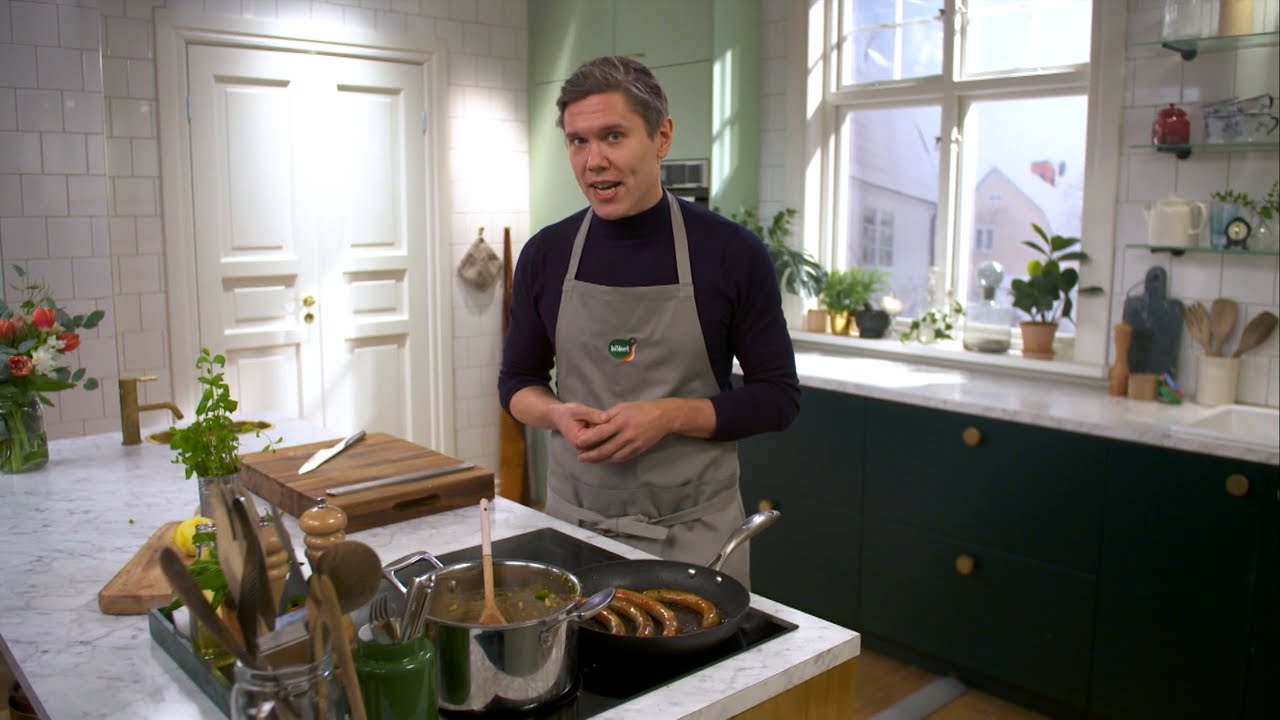 Kökets middag; Merguez med gula ärtor och mynta - Köket