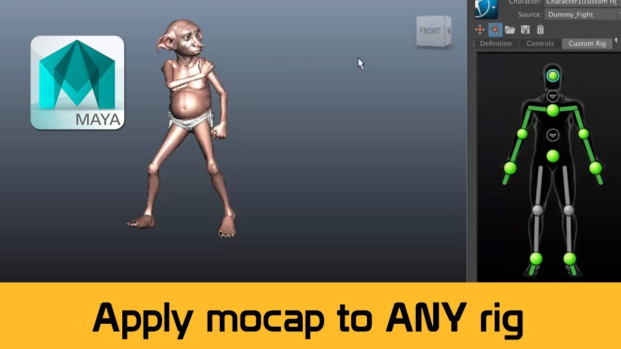 Maya - How to apply mocap to any rig using HumanIK in Maya