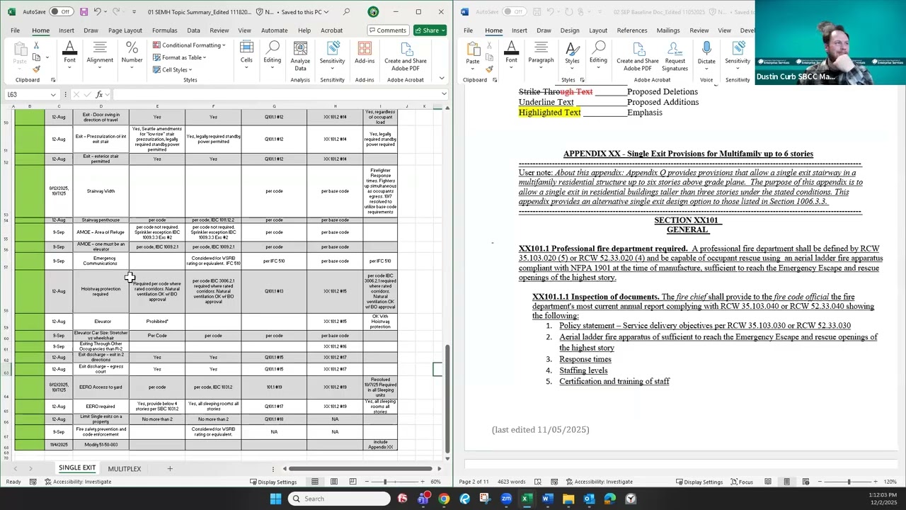 SBCC Single Exit/Multiplex Housing TAG Meeting - December 2, 2025