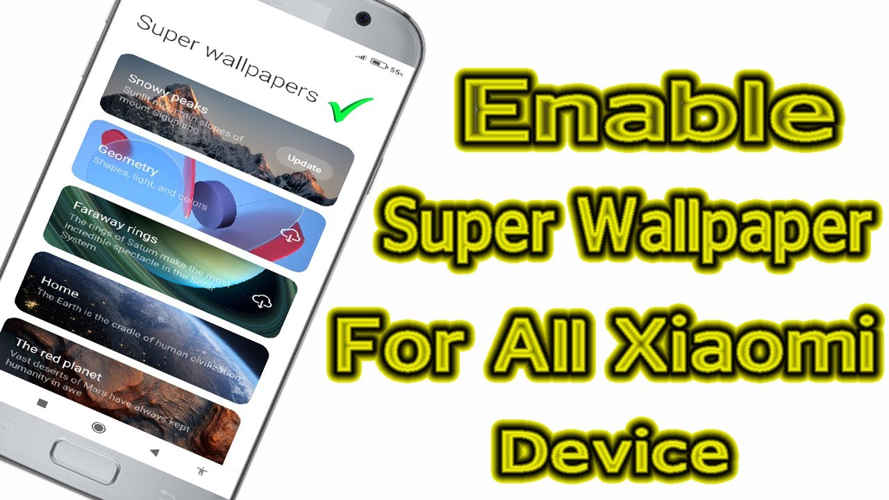 Enable Official Miui 12.5 ENHANCED Super Wallpaper in Any XIAOMI Device
