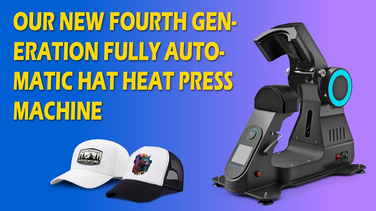 Our new fourth generation fully automatic hat heat press machine - CP2815-4