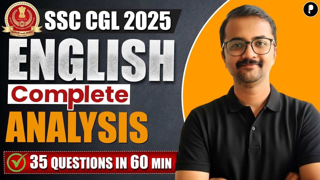 SSC CGL 2025 English Complete Analysis | Target 35 Questions in 60 Minutes | Tier 1/2 Strategy