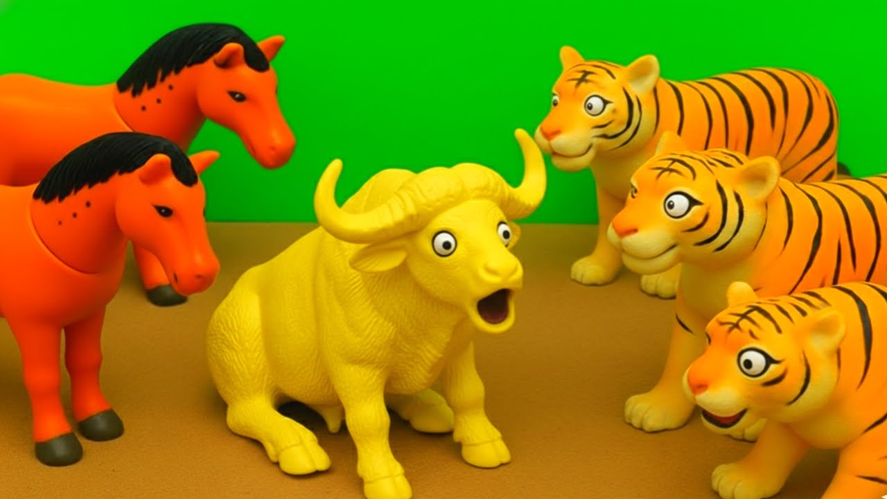 FUNNY COW CARTOON VIDEO 🐄 🤩 FARM ANIMAL VIDEO 🐒 TOY WALKING COW 