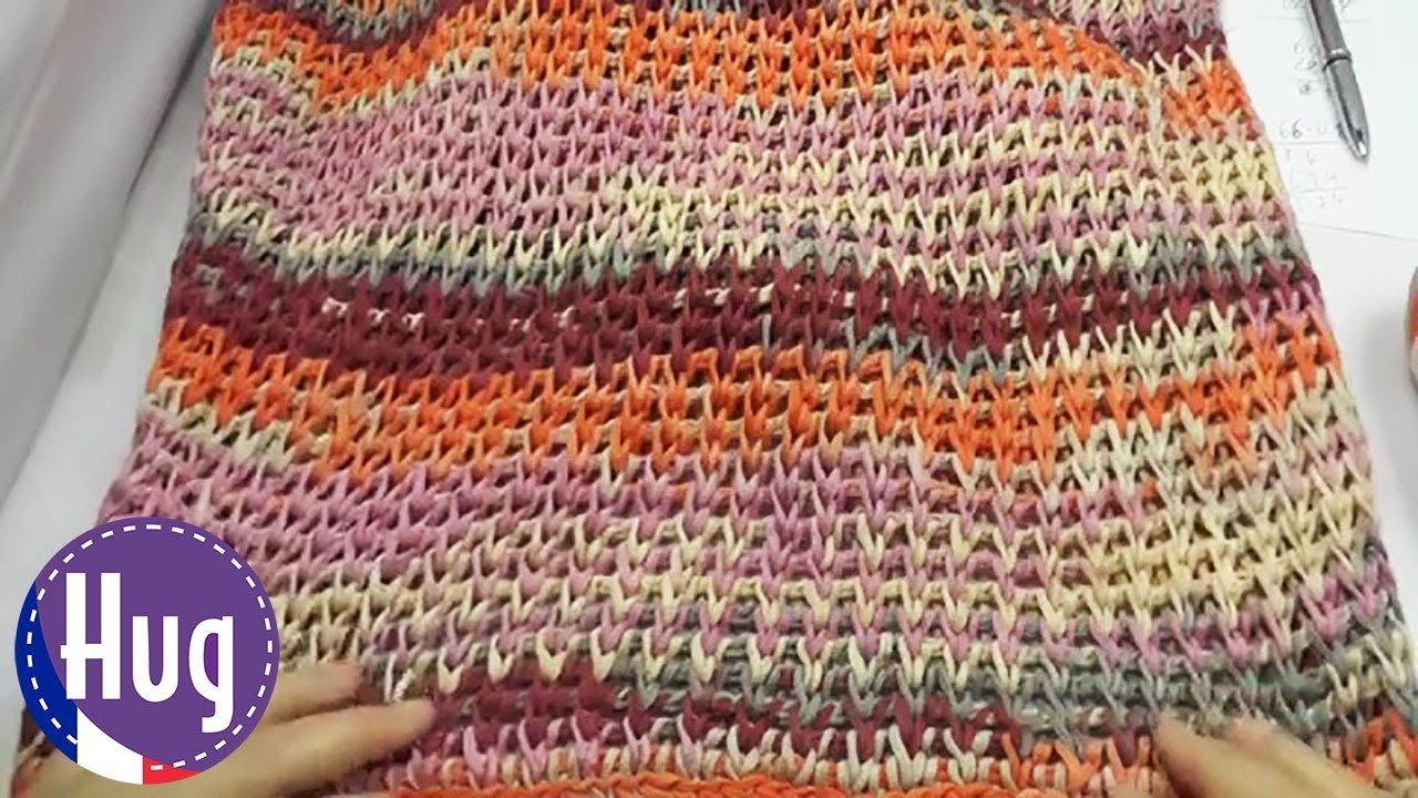 Crochet tunisien - Pointe - Gilet Bressanone - Woolly Hugs BANDY Veronika Hug