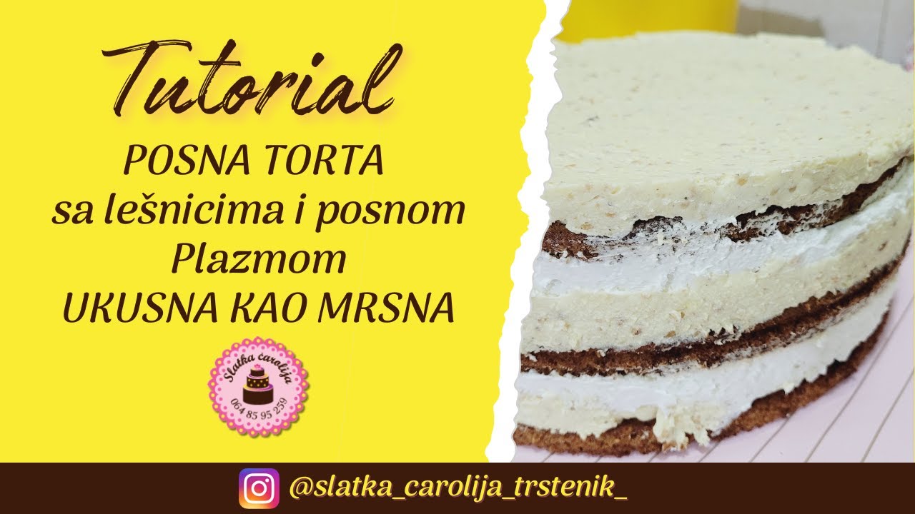 Najukusnija POSNA torta sa le&scaron;nicima i posnom Plazmom kao mrsna #kakonapraviti