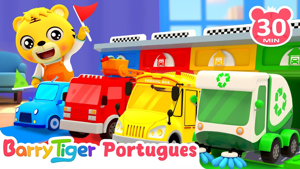 Carros Coloridos 🚗 Música Educativa para Crianças 🎶| Canções Infantis | BarryTiger