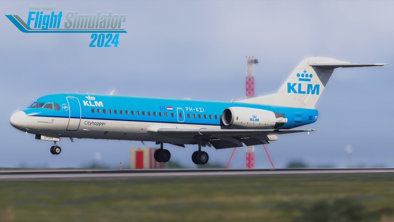 MSFS 2024 | JustFlight Fokker 70 | Amsterdam to Leeds