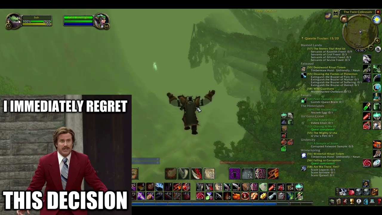 DEATH=DELETE: Lvl 57 Rogue Death - Fall Damage!! Worst Classic WoW HC Death Ever!!