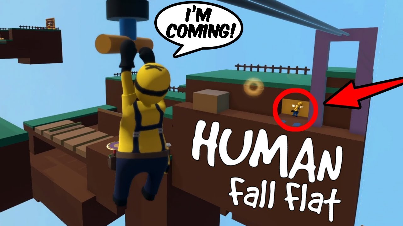 2 MINIONS BEST TEAMMATES IN THIS SUPER MARIO ADVENTURE WORLD in HUMAN FALL FLAT