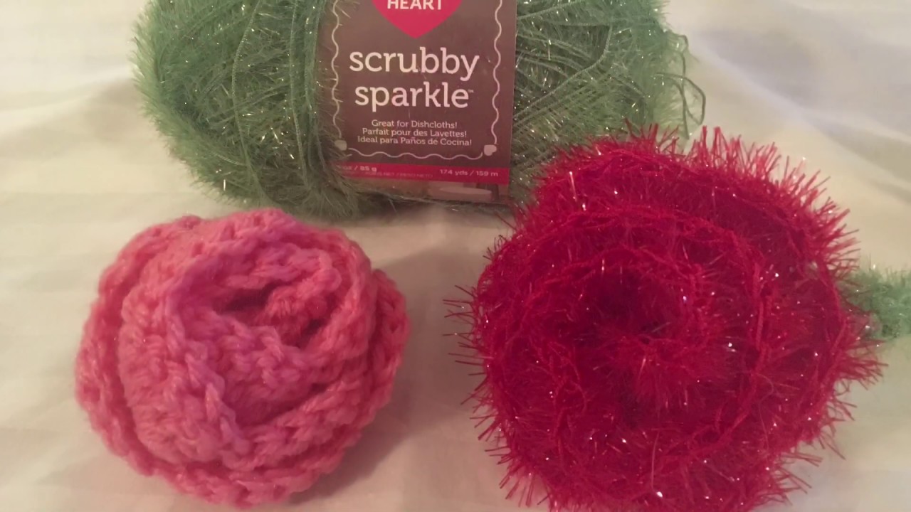 Crochet Scrubby Rose/Kitchen Scrubby:Bath Scrubby