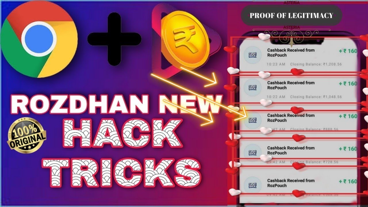 Unlimited hack tricks to earn 💰 money from ROZDHAN 💸.