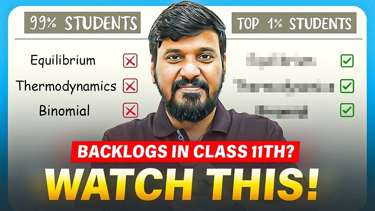 11th BACKLOG will destroy your class 12 Jee preparation!
