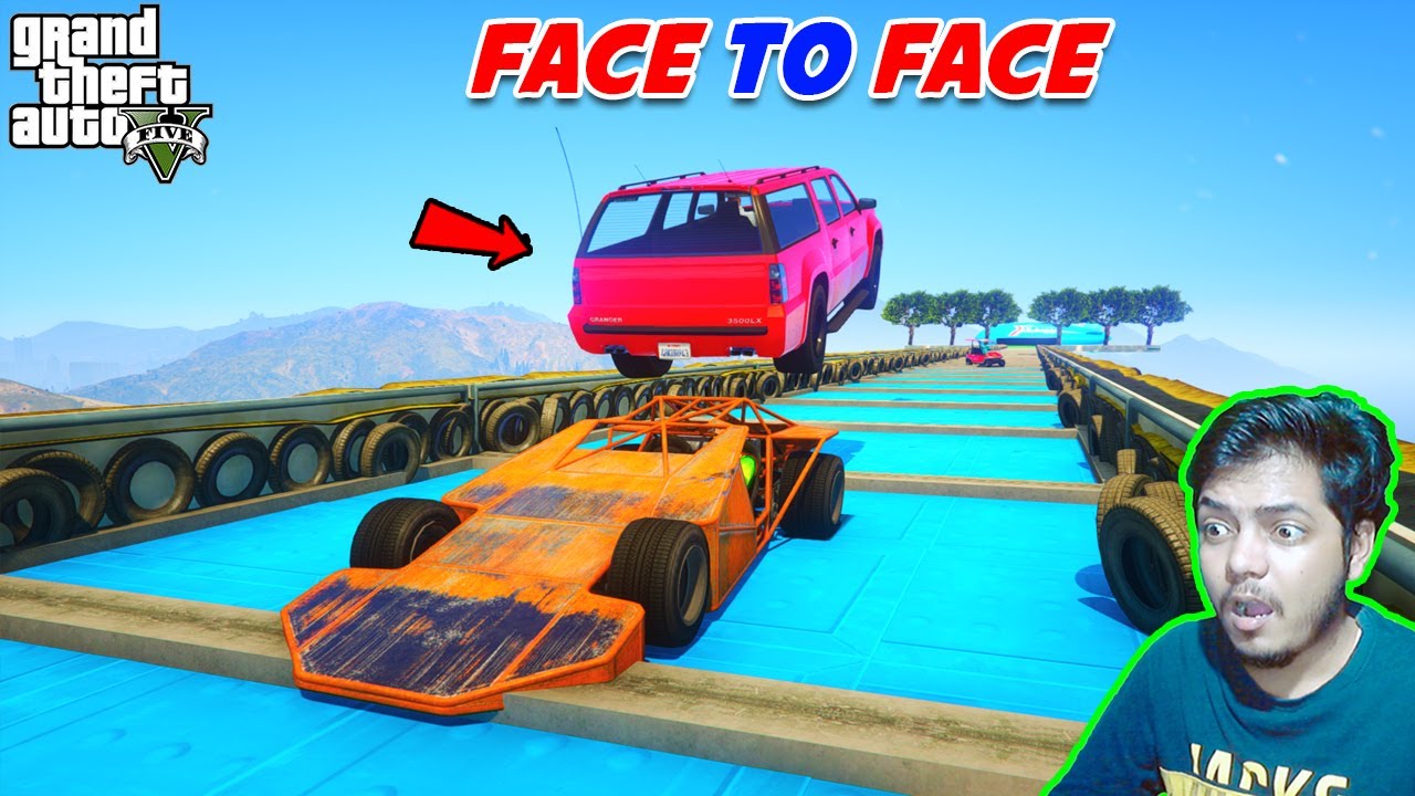 Car Vs Car 998.987% People Cannot Win This Face To Face Race in GTA 5