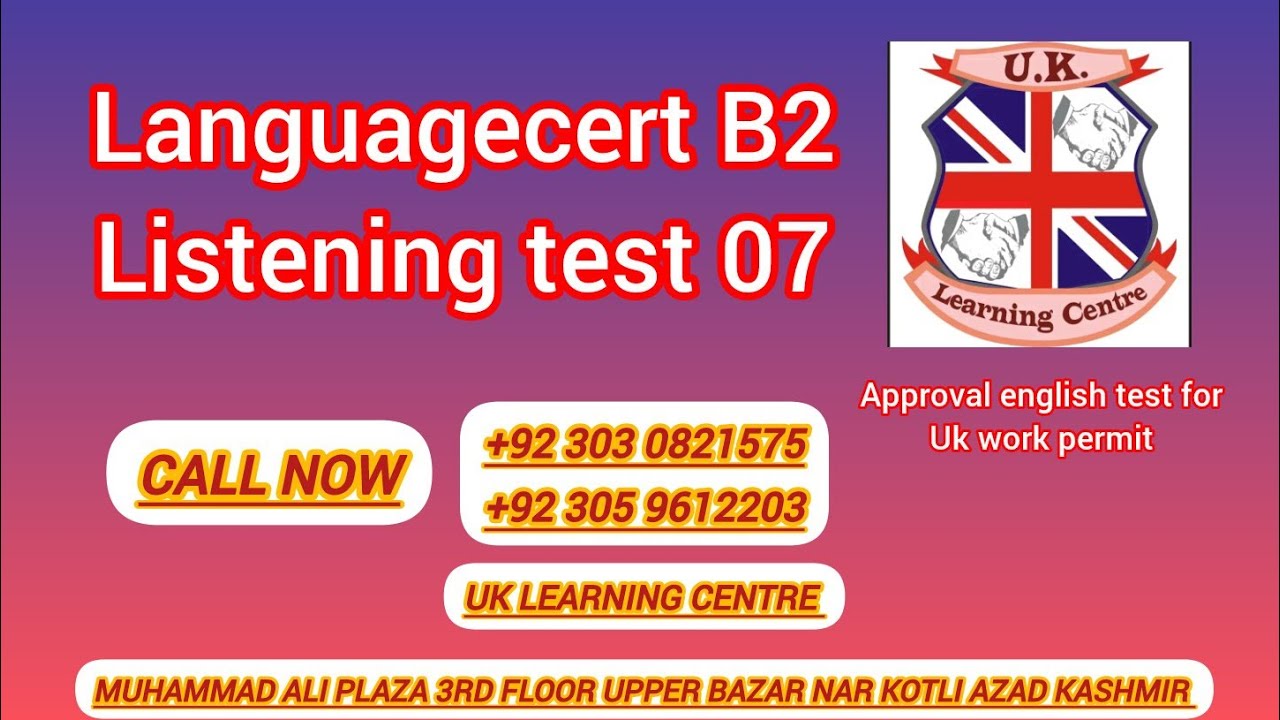 &laquo;LanguageCert B2 Listening Test 07: Комплексный тест с ответами&raquo;