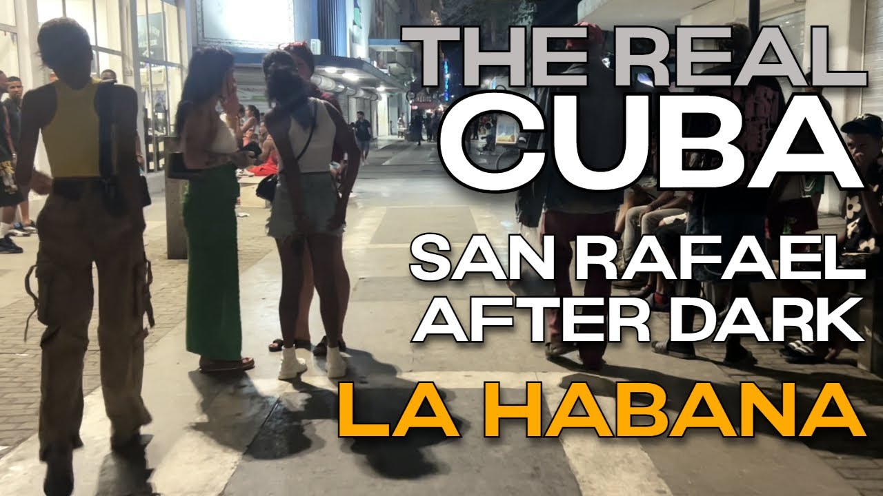 Real Cuba, Havana in HD | Walk in San Rafael Boulevard after dark | Nightlife in Havana, Cuba