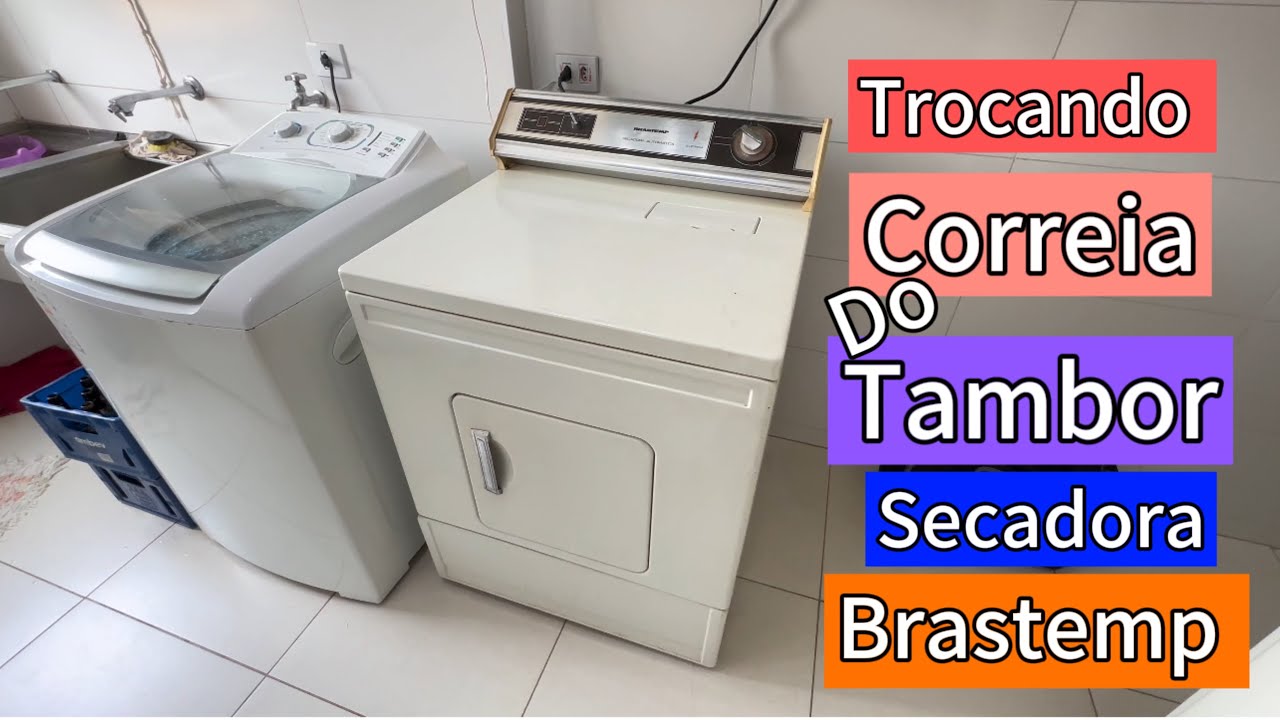 Trocando Correia do tambor da secadora Brastemp antiga Bsg72