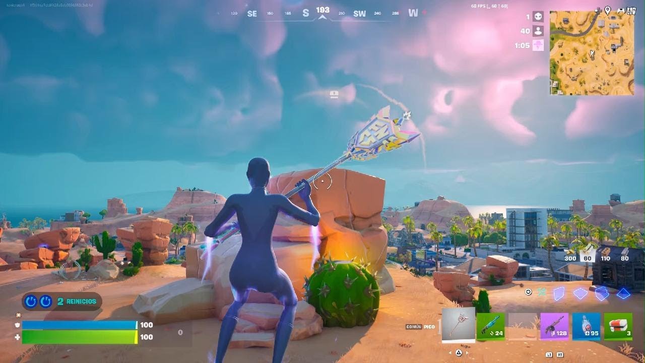 Jugando Fortnite recarga clasificatoria
