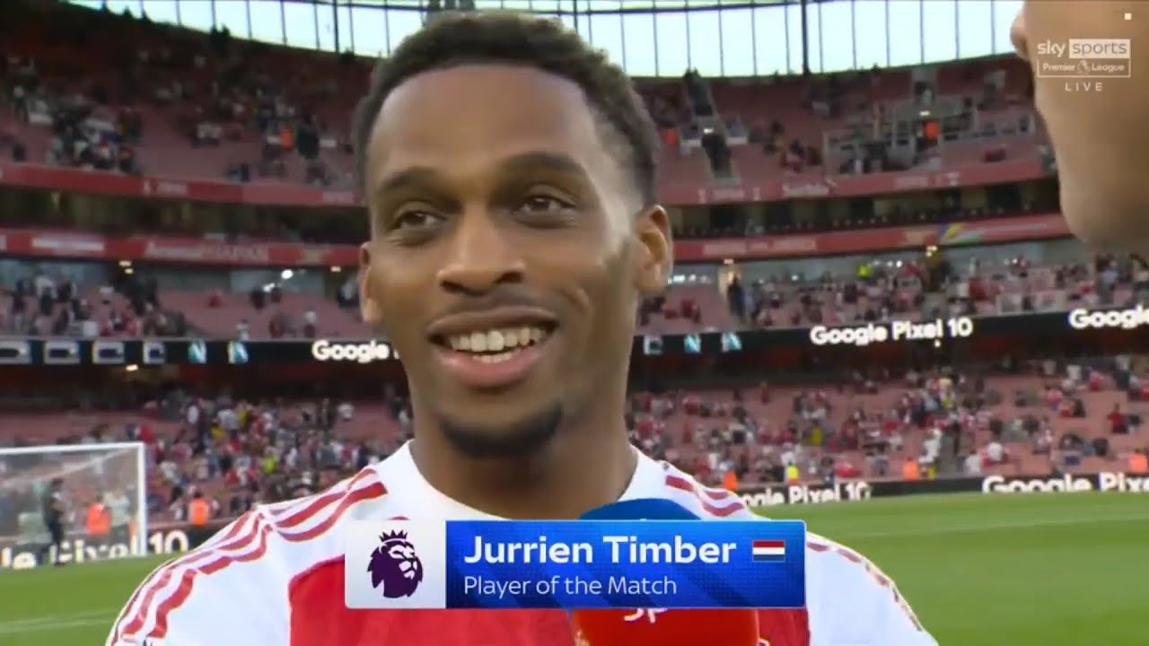 Jurrien Timber Post Match Interview || Arsenal VS Leeds 5-0