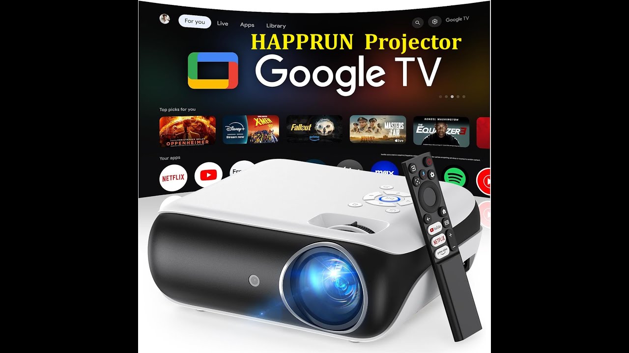 HAPPRUN Projector 4K UHD Home Theater - The Best Google TV Smart Projector?