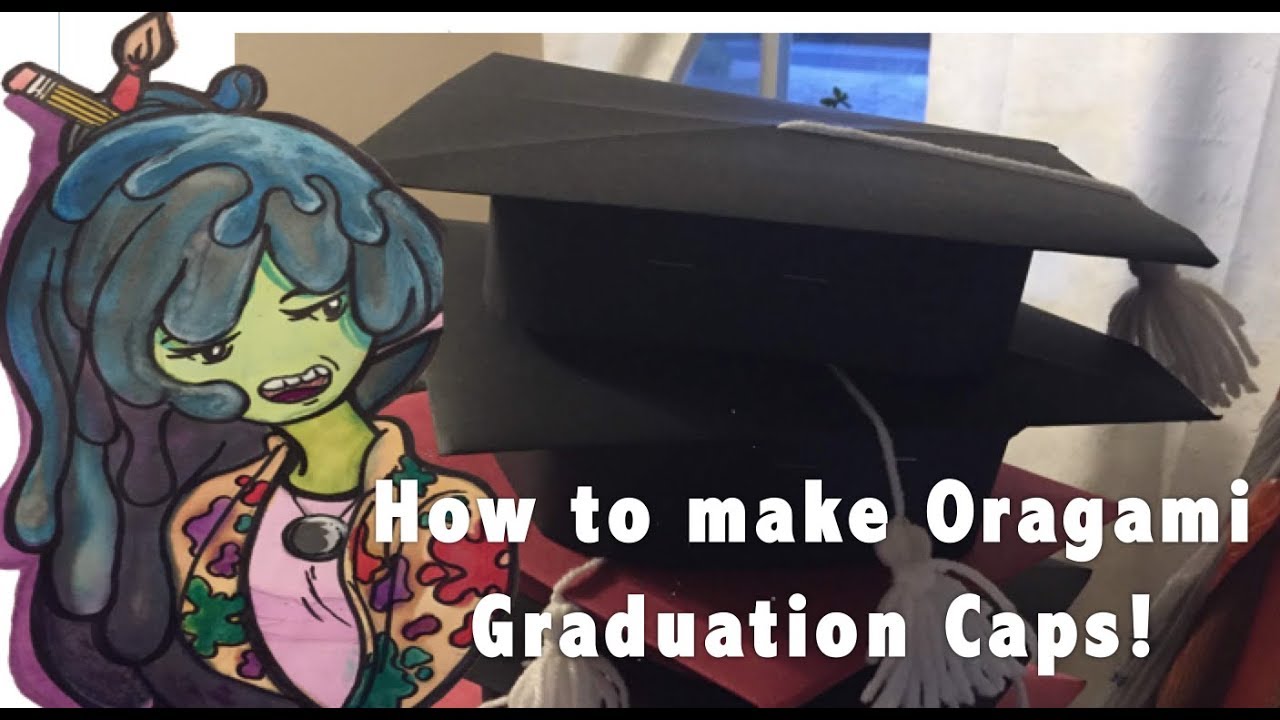 How to Make Graduation Hats! Origami Mortarboards~ DIY Fun