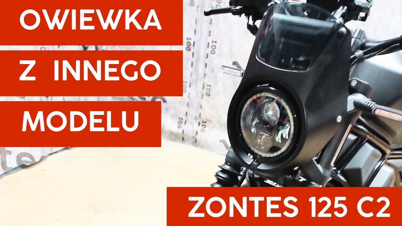 Zontes 125 C2 - montaż owiewki z innego modelu