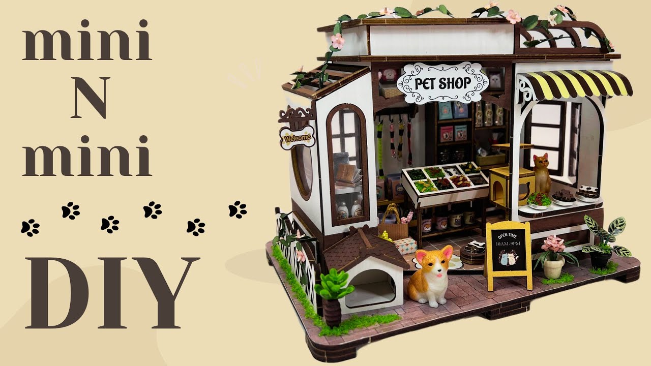 Adorable Pet Shop | DIY Miniature Dollhouse Crafts | Relaxing Satisfying Video