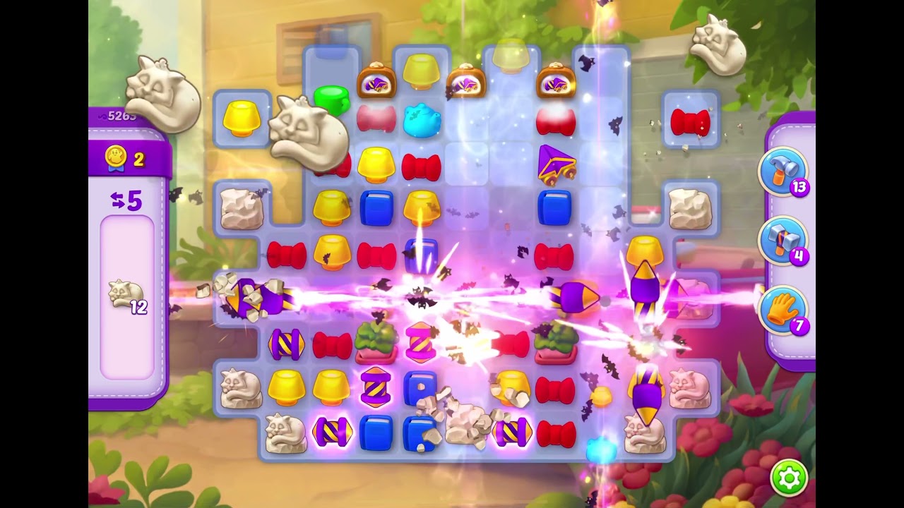 HomeScapes Level 5263 no boosters (13 moves)