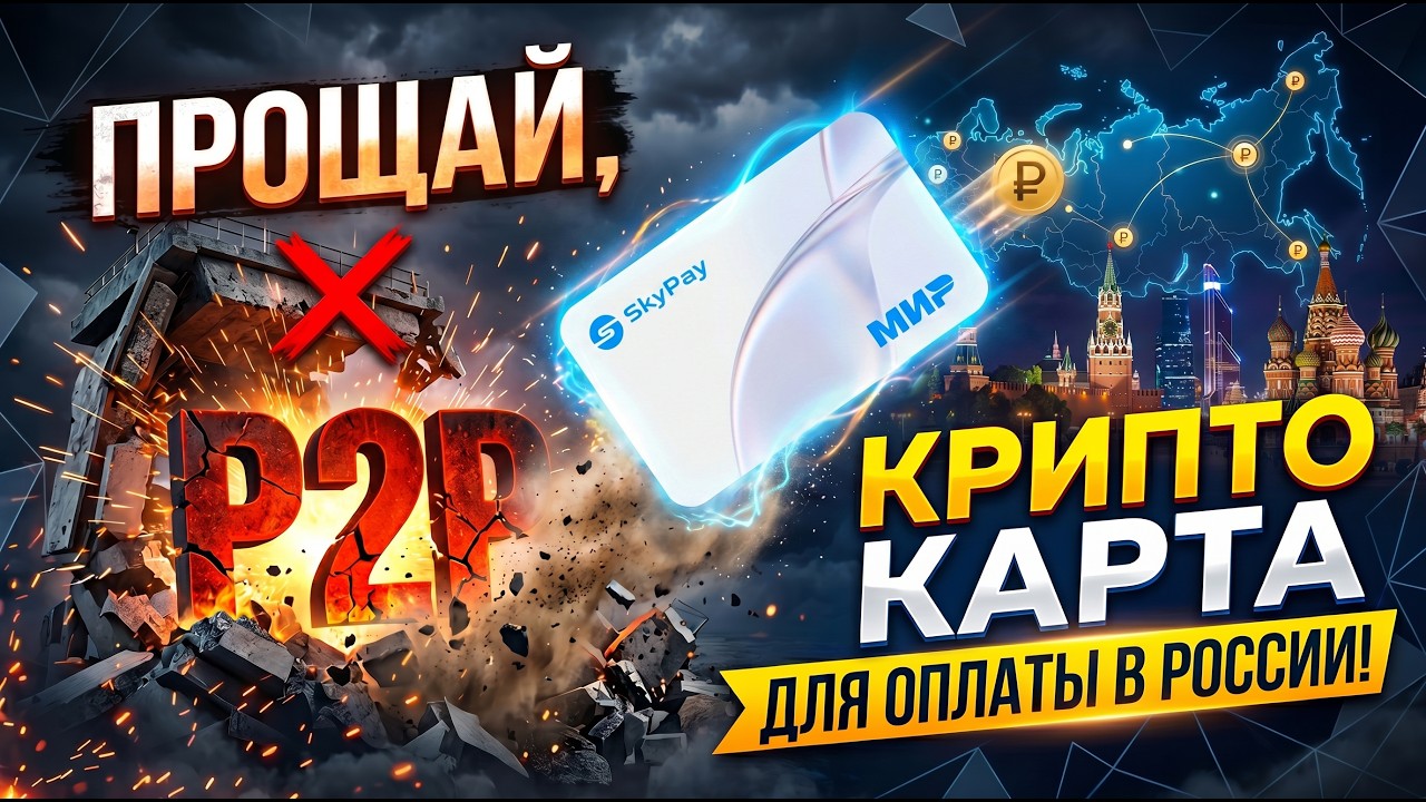 ПРОЩАЙ, P2P! | БЕСПЛАТНАЯ КРИПТОВАЛЮТНАЯ КАРТА МИР ДЛЯ ОПЛАТЫ В РОССИИ!