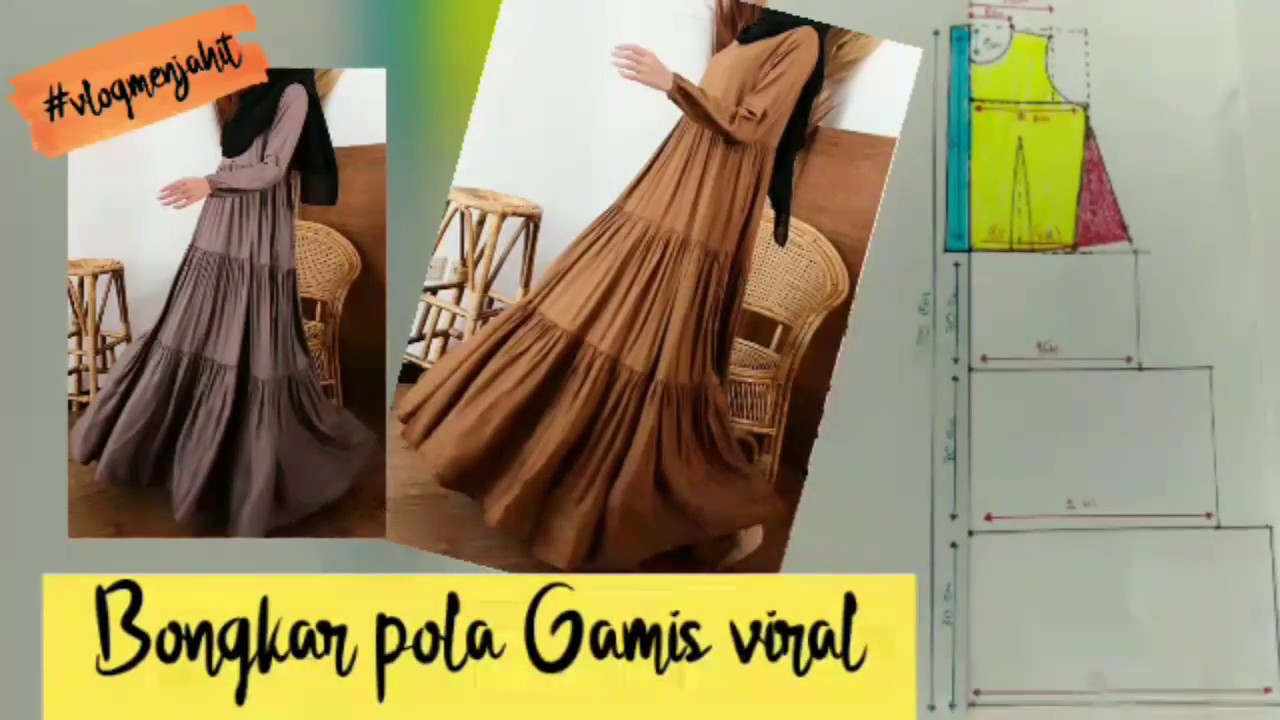 PECAH POLA GAMIS VIRAL ~ PATTERN MAKING TUTORIAL