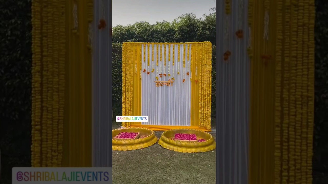 Haldi decoration ideas at home..#haldiceremony #haldi #haldidecor #decoration #shorts #shortsfeed