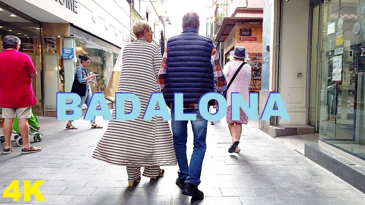 Badalona City | Calle del Mar | Commercial Street 2022 Barcelona 4K