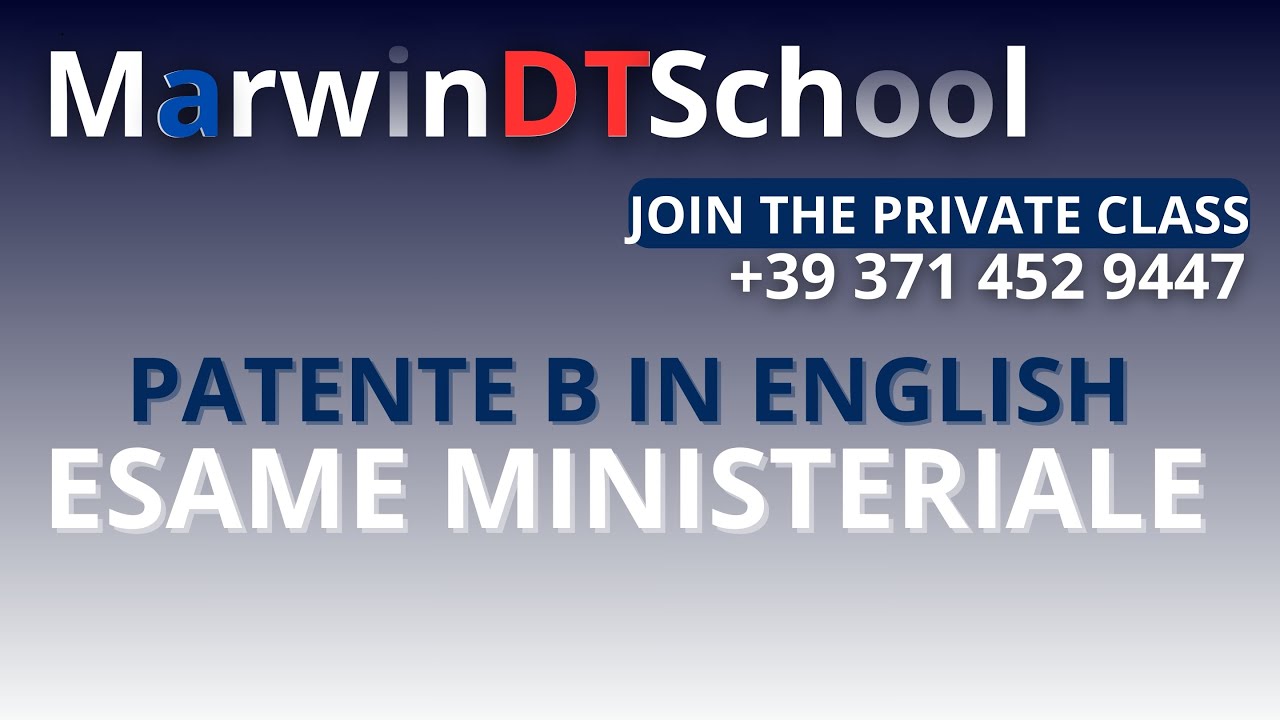 QUIZ PATENTE B IN ENGLISH ESAME MINISTERIALE WITH EXPLANATIONS N83-84