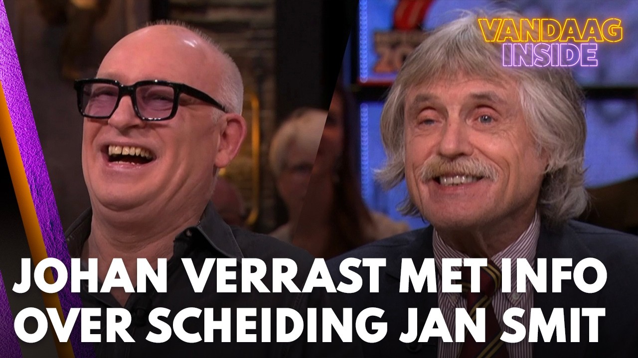 René van der Gijp lacht om Johan Derksen die nieuwe informatie heeft over scheiding van Jan Smit