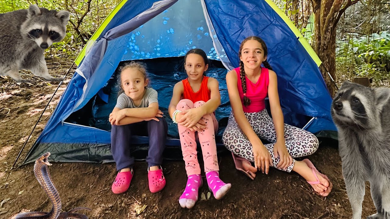 NOSSO PRIMEIRO ACAMPAMENTO FOI INVADIDO POR BICHOS ⛺️