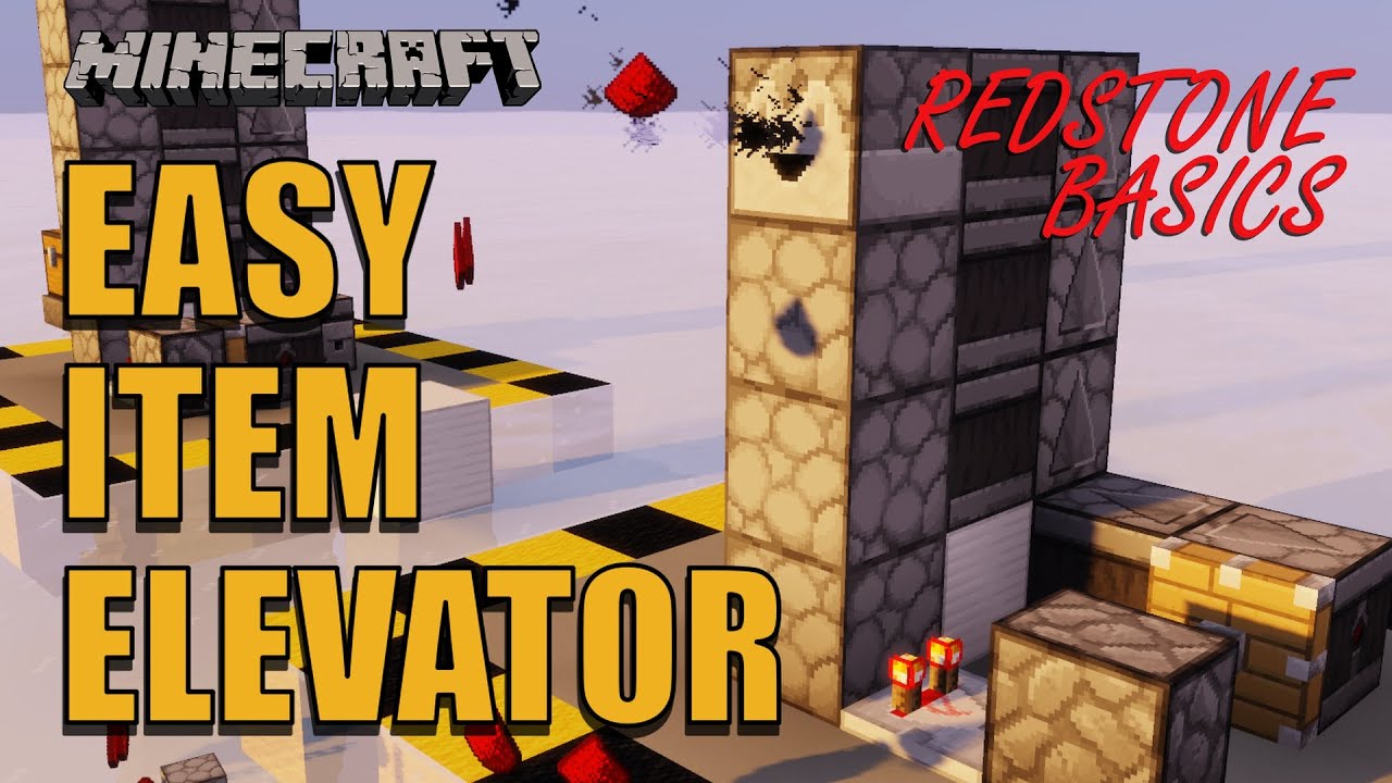 Minecraft Dropper Item Elevator | Minecraft Redstone Basics | Tutorial