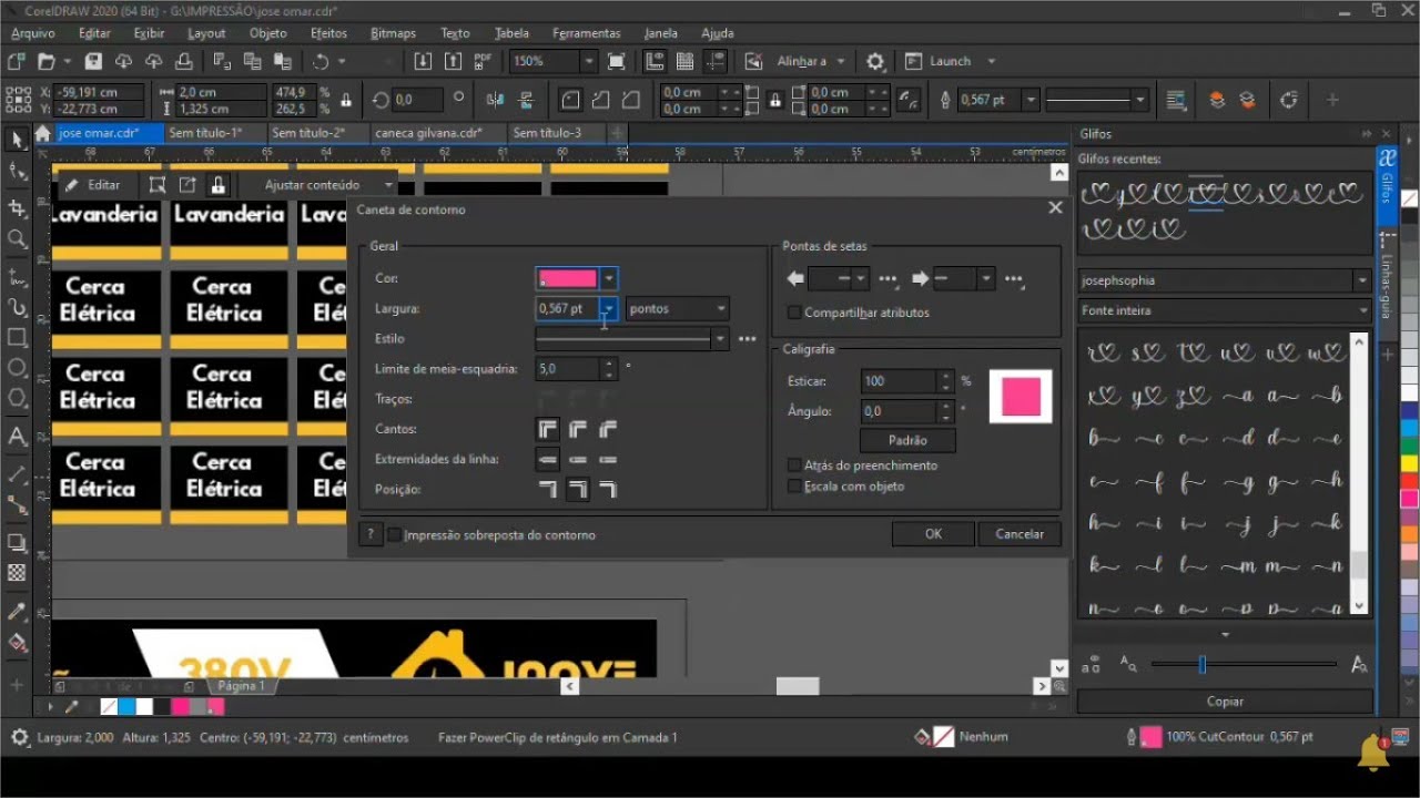 Como colocar o Cut Contour - (LINHA DE CORTE) - No Corel Draw