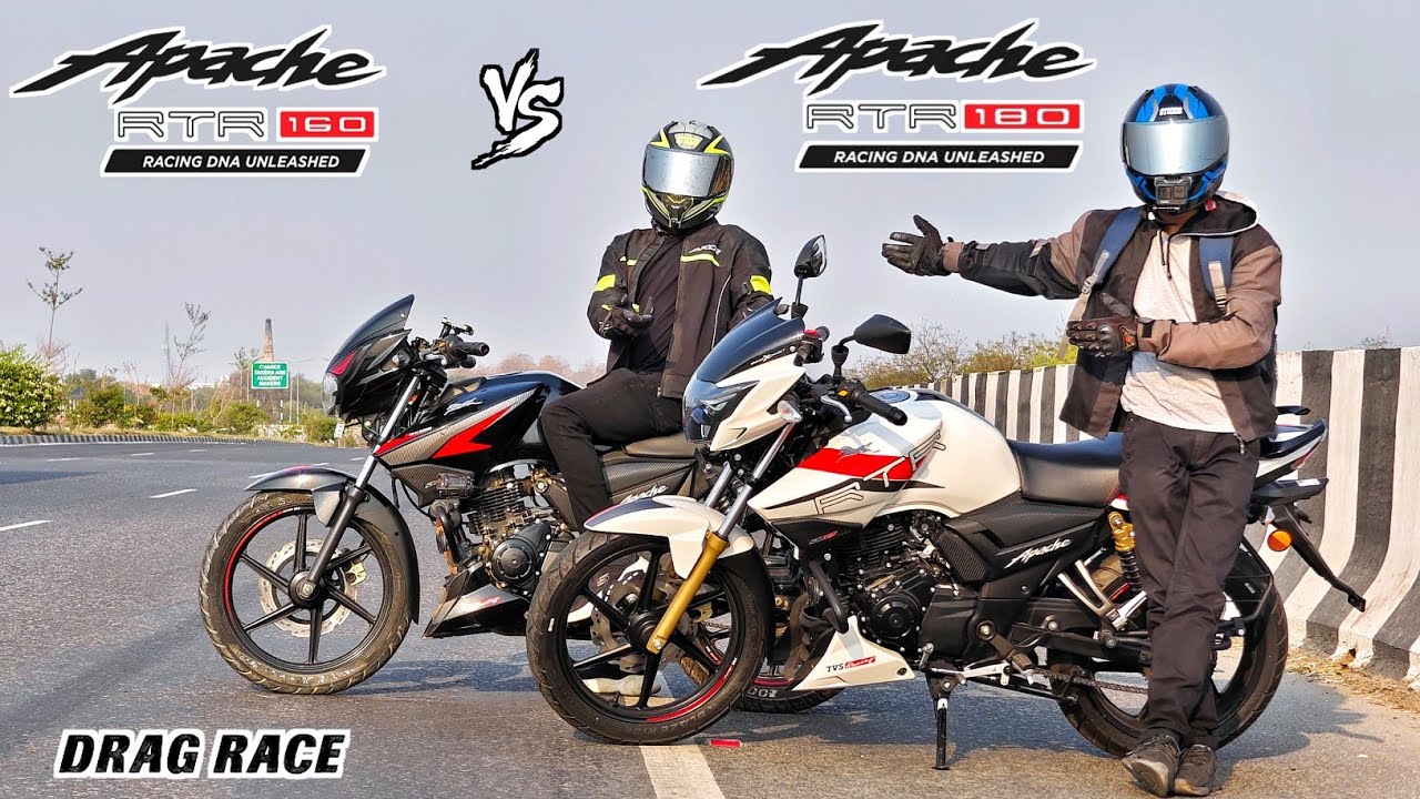 TVS Apache RTR 180 2V Vs TVS Apache RTR 160 2V | Drag Race | Unbelievable Result 😱