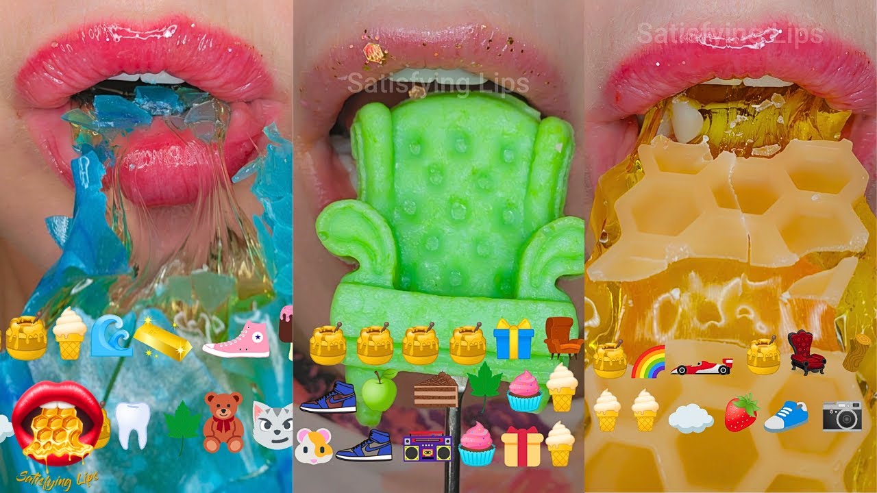 30 Minute Satisfying ASMR Eating EMOJI FOOD Mukbang 먹방