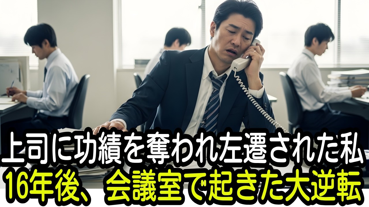 上司に功績を奪われ左遷された私、16年後、会議室で起きた大逆転
