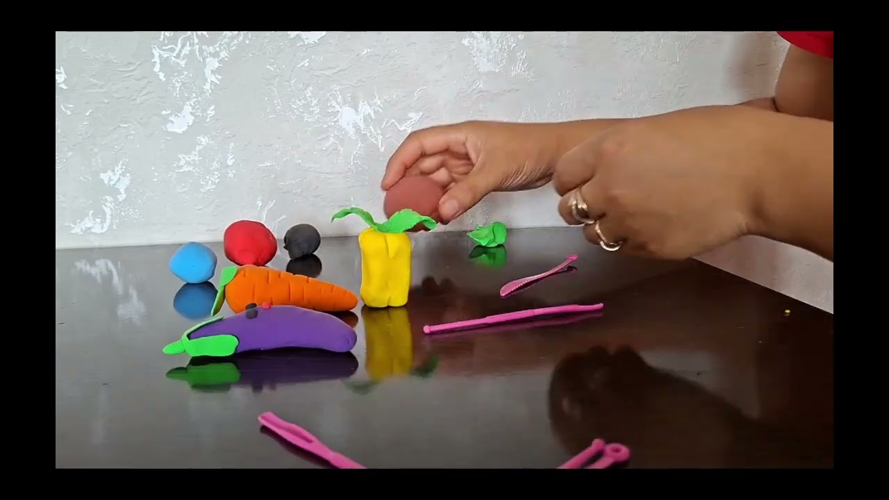Plasticine vegetables. Decor. Овощи из пластилина