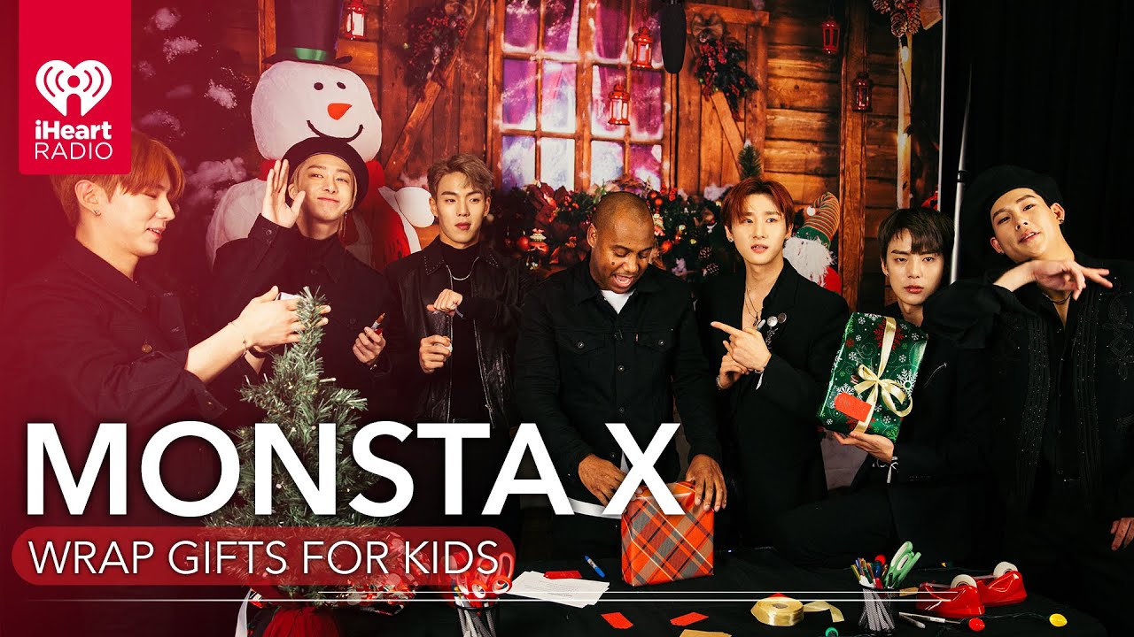 Monsta X Wraps Gifts For Kids!
