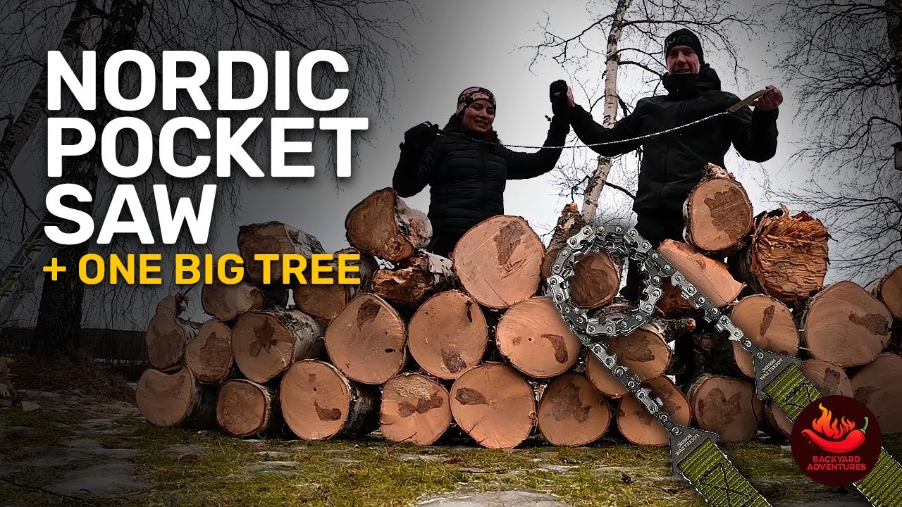 Watch This Pocket Saw Cut a GIANT Tree Into Logs!